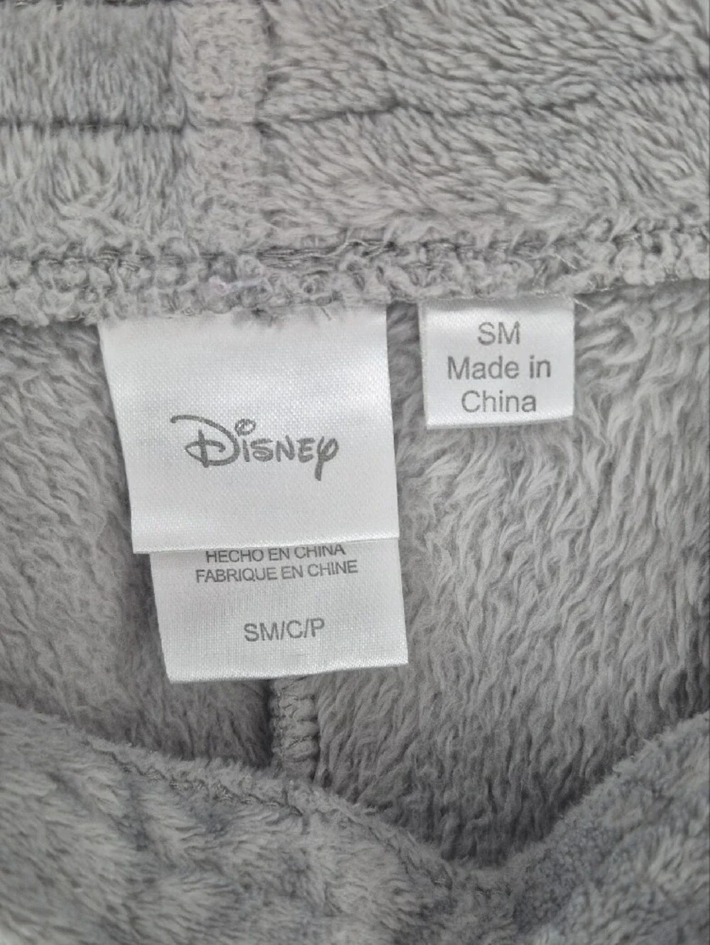 Disney Grey Plush Pooh Jogger Set with Green Embroidery